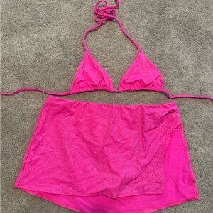 Frankie's Bikinis Bright Pink Set